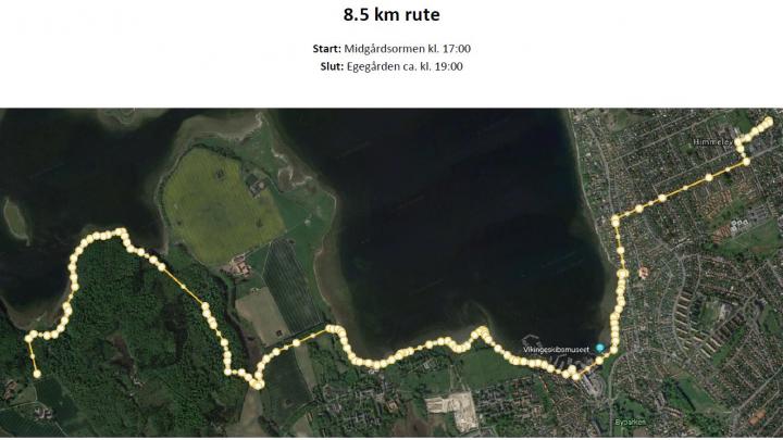 8.5 km rute. 